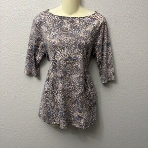 Pure Jill  Abstract Tunic Top